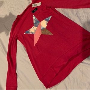 Gap Kids Red Star Long Sleeve Shirt